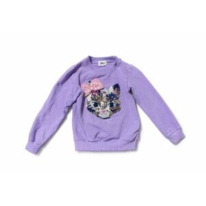 Lola And The Boys Sweatshirt Size 8 Sequin Kitty Cat